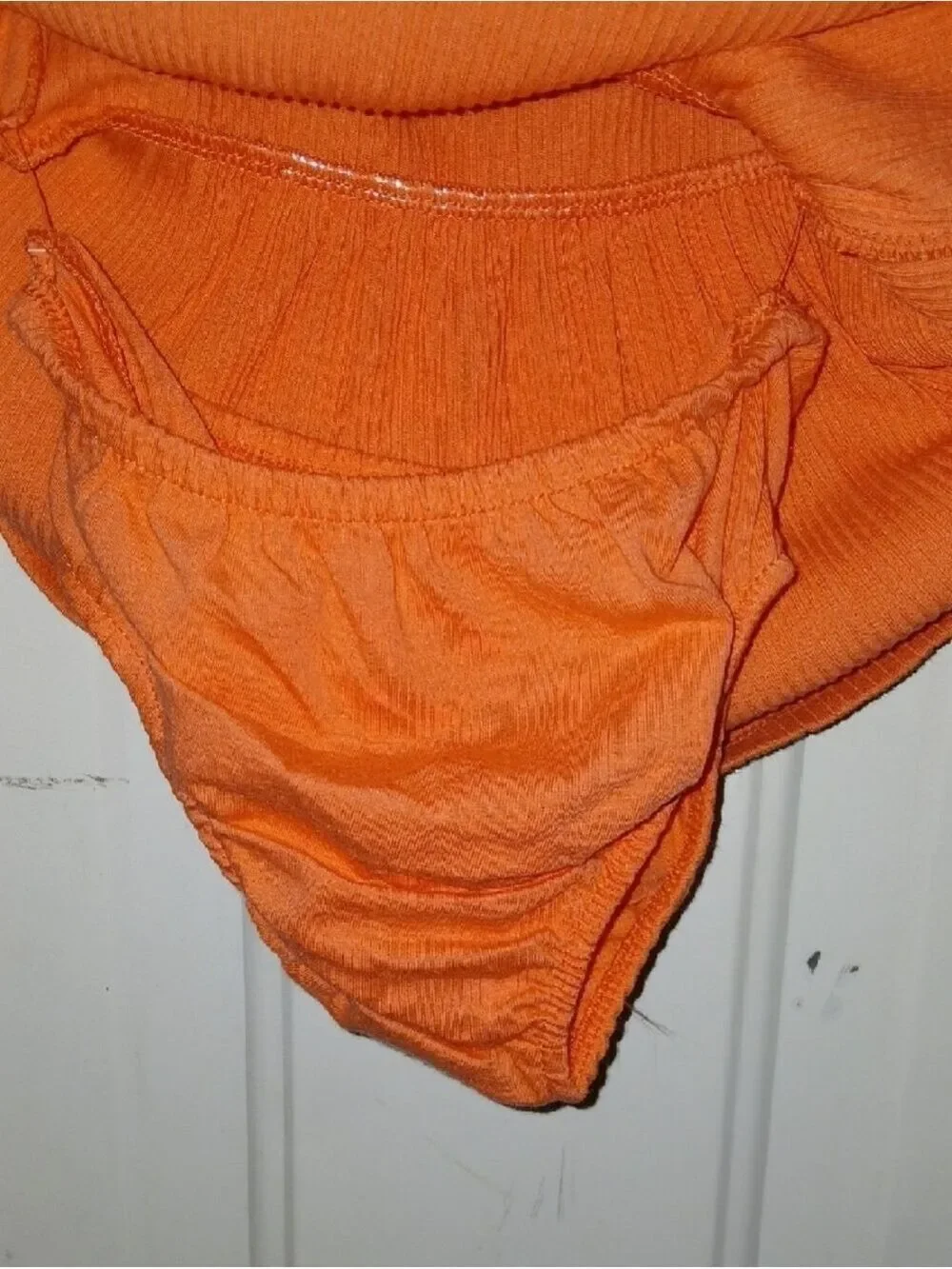 Cat & Jack Orange Ruffle Sleeve Knit Dress Girls 18 Months NWT